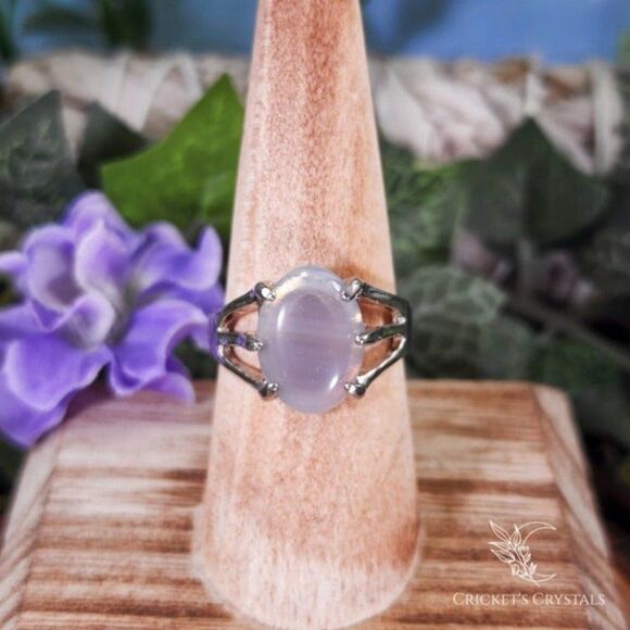 White Agate Crystal Statement Ring #05 - Picture 1 of 2